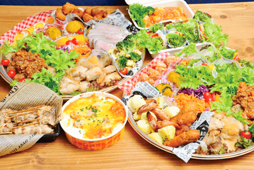 なぎさオードブル｜３～４人前　￥4,400-.｜５～６人前 ￥6,600-.